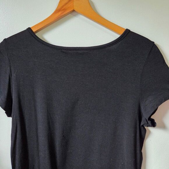 EUC BANANA REPUBLIC BLACK SILK BLEND TEE SIZE M - Picture 8 of 14
